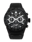 Tag Heuer Carrera Chronograph Tourbillion Titanium Carbon Black Dial Black Rubber Strap Watch for Men - CAR5A8W.FT6071