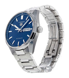 Tag Heuer Carrera Day Date Blue Dial Silver Steel Strap Watch for Women - WBN2012.BA0640