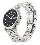 Tissot Automatics III Black Dial Silver Steel Strap Watch For Men - T065.430.11.051.00