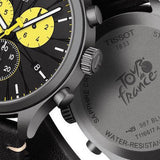 Tissot Chrono XL Tour De France Special Edition Black Dial Black Leather Strap Watch for Men - T116.617.36.051.11