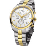 Tissot T Sport PR 100 Chronograph White Dial Two Tone Steel Strap Watch For Men - T101.417.22.031.00