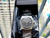 Tissot PRX Powermatic 80 Black Dial Silver Steel Strap Watch for Men - T137.407.11.051.00