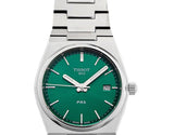 Tissot PRX Quartz Green Dial Silver Steel Strap Watch for Women - T137.210.11.081.00