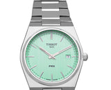 Tissot PRX Quartz Light Green Dial Silver Steel Strap Watch for Men - T137.410.11.091.01