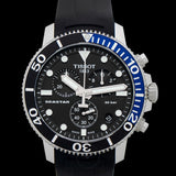 Tissot Seastar 1000 Quartz Chronograph Black Dial Black Rubber Strap Watch For Men - T120.417.17.051.02