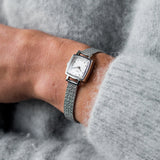 Tissot Lovely Square Silver Dial Silver Mesh Bracelet Watch For Women - T058.109.11.036.00