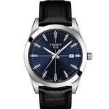 Tissot Gentlemen Blue Dial Black Leather Strap Watch for Men - T127.410.16.041.01