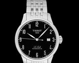 Tissot T Classic Powermatic 80 Black Dial Silver Steel Strap Watch For Men - T41.1.483.52