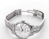 Tissot Chemin Des Tourelles Powermatic 80 Rubies Mother of Pearl Dial Silver Steel Strap Watch For Women - T099.207.11.113.00