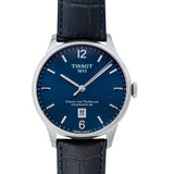 Tissot Chemin Des Tourelles Powermatic 80 Blue Dial Blue Leather Strap Watch for Men - T099.407.16.047.00