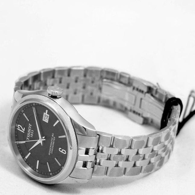 Tissot Ballade Powermatic 80 Cosc Black Dial Silver Steel Strap Watch For Men - T108.408.11.057.00