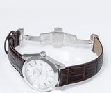 Tissot Gentleman Powermatic 80 Silicium Silver Dial Brown Leather Strap Watch For Men - T127.407.16.031.01