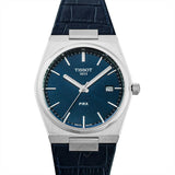 Tissot PRX Quartz Blue Dial Blue Leather Strap Watch for Men - T137.410.16.041.00