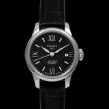 Tissot Le Locle Automatic Lady Black Dial Black Leather Strap Watch for Women - T41.1.123.57