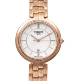 Tissot T Lady Flamingo Mother of Pearl Dial Rose Gold Steel Strap Watch For Women - T094.210.33.111.01