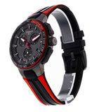 Tissot T Race Cycling Vuelta Black Dial Two Tone Rubber Strap Watch For Men - T111.417.37.441.01