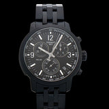 Tissot PRC 200 Chronograph Black Dial Black Steel Strap Watch For Men - T114.417.33.057.00