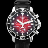 Tissot Seastar 1000 Chronograph Red Dial Black Rubber Strap Watch For Men - T120.417.17.421.00