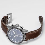 Tissot Supersport Chrono Blue Dial Brown Leather Strap Watch For Men - T125.617.16.041.00