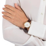 Tissot Everytime Desire Small White Dial Maroon Leather Strap Watch For Women - T109.210.36.031.00