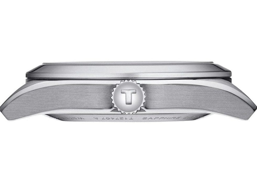 Tissot Gentleman Powermatic 80 Silicium Black Dial Silver Steel Strap Watch For Men - T127.407.11.061.01