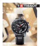 Tissot Supersport Chrono Black Dial Black Leather Strap Watch for Men - T125.617.16.051.00