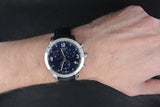 Tissot PRC 200 Chronograph Blue Dial Blue Leather Strap Watch For Men - T055.417.16.047.00