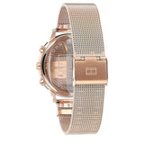 Tommy Hilfiger Blake Chronograph Rose Gold Dial Rose Gold Mesh Bracelet Watch For Women - 1781907