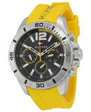 Tommy Hilfiger Sports Multifunction Black Dial Yellow Rubber Strap Watch for Men - 1791144