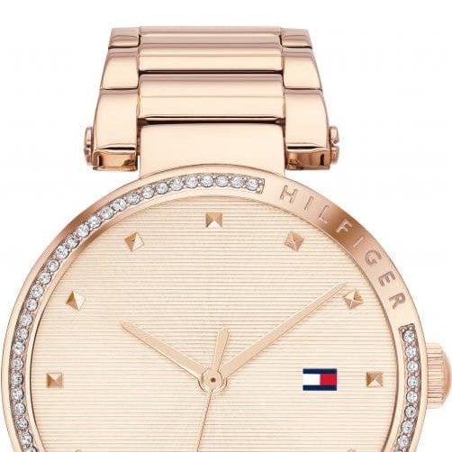 Tommy Hilfiger Lynn Quartz Rose Gold Dial Rose Gold Steel Strap Watch For Women - 1782237