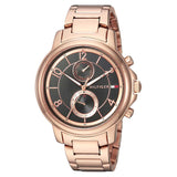 Tommy Hilfiger Claudia Black Dial Rose Gold Steel Strap Watch for Women - 1781820