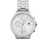 Tommy Hilfiger Carly White Dial Silver Stainless Steel Strap Watch for Women - 1781787