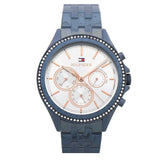 Tommy Hilfiger Ari Diamonds White Dial Blue Steel Strap Watch for Women - 1782003