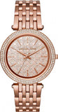 Michael Kors Darci Rose Gold Dial Steel Strap Watch for Women - MK3399