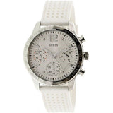 Guess Marina Quartz White Dial White Rubber Strap Watch For Women - W1025L1