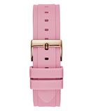 Guess Rose Gold Dial with Diamonds Pink Rubber Strap Watch For Women - W1053L3