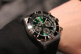 Breitling Super Chronomat B01 44 Green Dial Black Rubber Strap Watch for Men - UB0136251L1S1