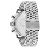 Tommy Hilfiger Legend Chronograph Green Dial Silver Mesh Bracelet Watch For Men - 1710567