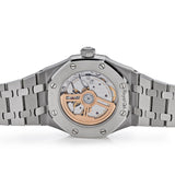 Audemars Piguet Royal Oak 50th Anniversary Diamond Ice Blue Dial Silver Steel Strap Watch for Men - 15551ST.ZZ.1356ST.01