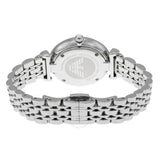 Emporio Armani Gianni T Bar White Crystal Pave Dial Silver Stainless Steel Strap Watch For Women - AR1925