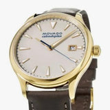 Movado Heritage Calendoplan Beige Dial Brown Leather Strap Watch for Men - 3650003