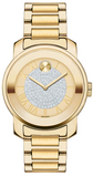 Movado Bold Pave Gold Dial Gold Steel Strap Watch For Women - 3600255