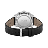 Hugo Boss Champion Black Dial Black Leather Strap Watch for Men - 1513816