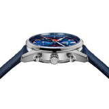 Tag Heuer Carrera Chronograph Blue Dial Blue Leather Strap Watch for Men - CBN201D.FC6543