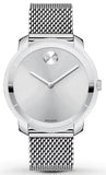 Movado Bold Silver Dial Silver Mesh Bracelet Watch For Women - 3600241