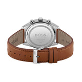 Hugo Boss Champion White Dial Brown Leather Strap Watch for Men - 1513879