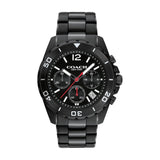 Coach Kent Chronograph Black Dial Black Steel Strap Watch for Men - 14602554