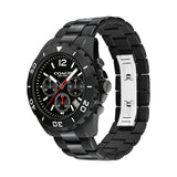 Coach Kent Chronograph Black Dial Black Steel Strap Watch for Men - 14602554