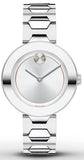 Movado Bold Silver Dial Silver Steel Strap Watch For Women - 3600381