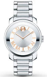 Movado Bold Silver Dial Silver Steel Strap Watch for Women - 3600244